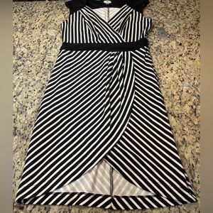 Worthington Black and White Striped Dress